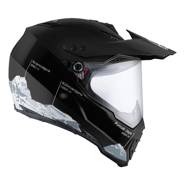 AGV AX-8 Dual Evo Wild FR Motorcycle Helmet - Black/White
