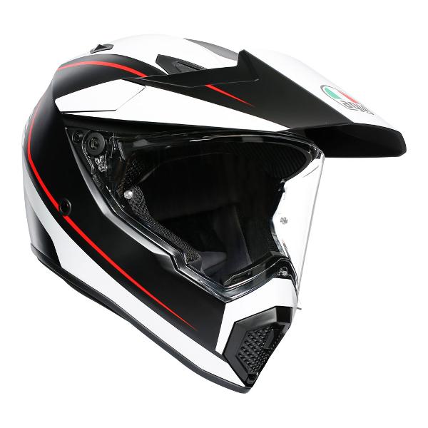 AGV AX9 Pacific Road Full Face Motorcycle Helmet - Matte Black/White/Red
