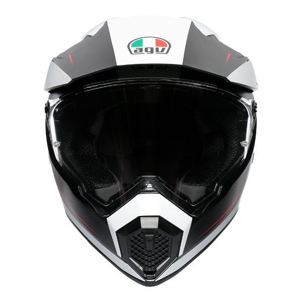 AGV AX9 Pacific Road Full Face Motorcycle Helmet - Matte Black/White/Red