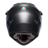 AGV AX9 Antartica Full Face Motorcycle Helmet - Matte Black/Cyan