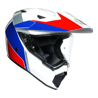 AGV AX9 Atlante Motorcycle Full Face Helmet - White/Blue/Red