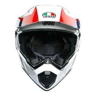 AGV AX9 Atlante Motorcycle Full Face Helmet - White/Blue/Red