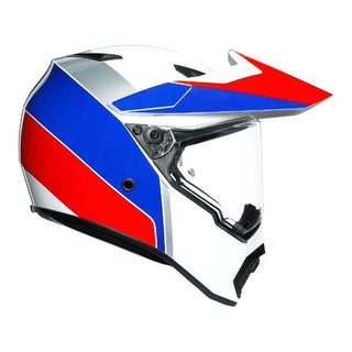 AGV AX9 Atlante Motorcycle Full Face Helmet - White/Blue/Red