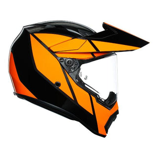 AGV AX9 Trail Motorcycle Full Face Helmet - Gunmetal/Orange