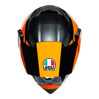 AGV AX9 Trail Motorcycle Full Face Helmet - Gunmetal/Orange