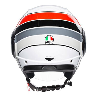 AGV Orbyt Brera Motorcycle Helmet - White/Grey/Red