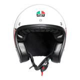 AGV X70 Mino 73 Open Face Motorcycle Helmet - White/Red
