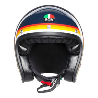 AGV X70 Riviera Open Face Motorcycle Helmet - Blue/Rainbow