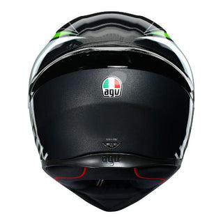 AGV K1 Power Motorcycle Full Face Helmet - Gunmetal/White/Green