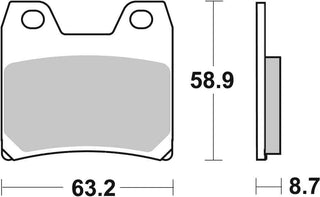 SBS Sintered Brake Pads Rear Road - 770LS-