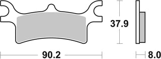 SBS FRICTION - Sinter ATV Rear Brake Pads - 787ATS-