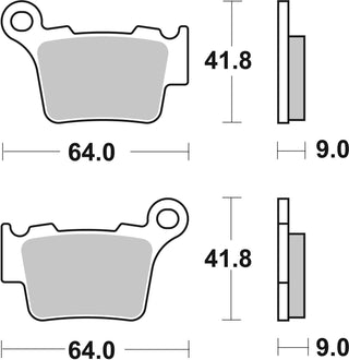 SBS Organic Brake Pads Front-Rear - 791HF-