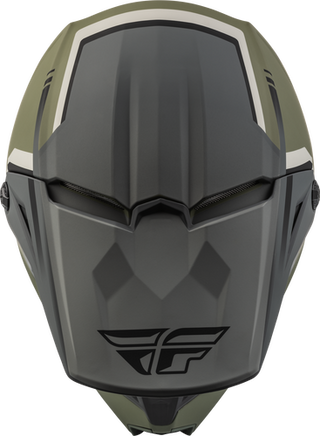 Fly Racing Youth Kinetic Vision Helmet - Olive Green/Grey