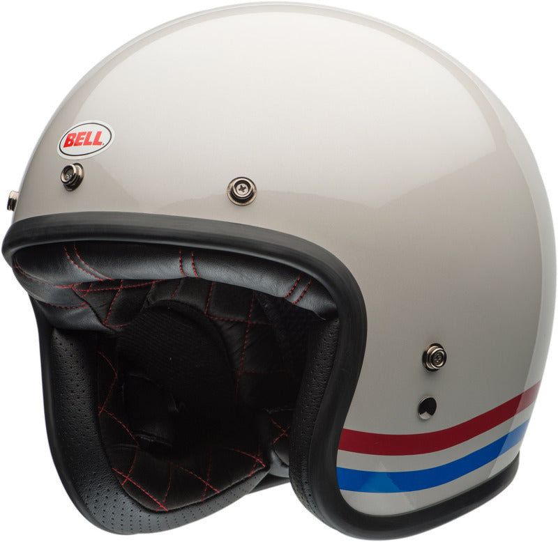 Bell Custom 500 Helmet - Stripes Pearl Heritage White