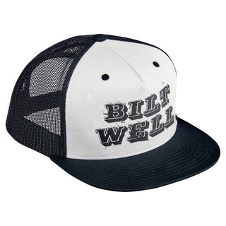 Biltwell Smudge Snap Back Hat - Black/White/Khaki