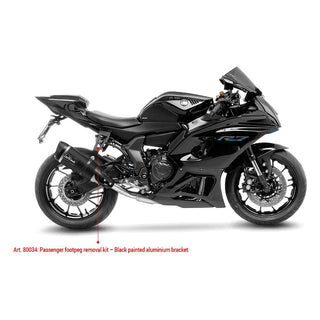 LV Passenger Foot Peg Removal Kit Stainless Black YZF R7 21-23