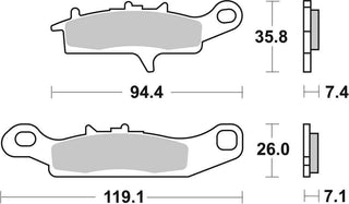SBS FRICTION - Sinter Off Road Front Brake Pads - 801SI-