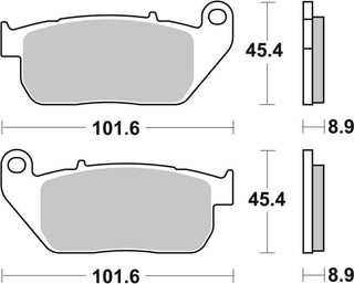 SBS Hd Sintered Brake Pads Front - 807H.HS-