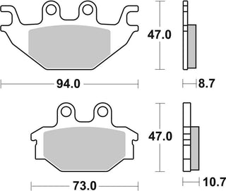SBS FRICTION - Sinter Front / Rear Off Road Brake Pads - 810SI-