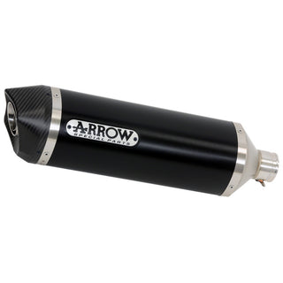 Arrow Race-Tech Dark Aluminium Slip-On Muffler w/Carbon End Cap for Kawasaki Versys 650 17-20/Z 650/Ninja 650 17-20