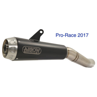 Arrow Pro-Race Nichrom Slip-On Muffler w/Carbon End Cap for Kawasaki Z 900 17-19/Z 900 E 17-18/Z 900 A2 19-20