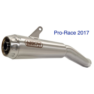 Arrow Pro-Race Nichrom Slip-On Muffler w/Steel End Cap for Suzuki GSX 250 R 17-20