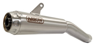 Arrow Pro-Race Nichrom Slip-On Mufflers w/Steel End Cap for Kawasaki Z 400 19-20/Ninja 400 08-20