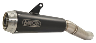 Arrow Pro-Race Dark Nichrom Slip-On Muffler w/Steel End Cap for Kawasaki Ninja 400 18-20/Z 400 19-20