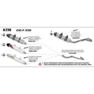 Arrow Stainless Steel Racing Collectors for KTM EXC-F 350 2012