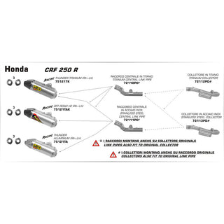 Arrow Titanium Link Pipe for Honda CRF 250 R 14-17