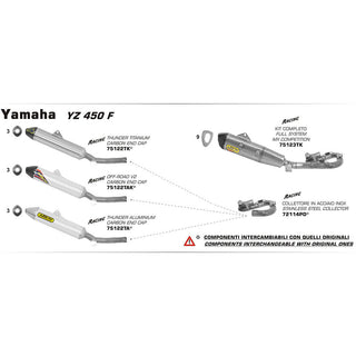 Arrow Stainless Steel Collector Pipe for Yamaha YZ 450 F 14-17