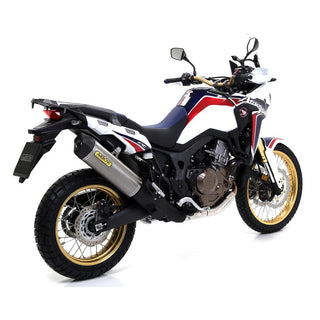 Arrow Maxi Race-Tech Titanium Slip-On Muffler w/Carbon End Cap for Honda CRF 1000 L Africa Twin 16-19/Africa Twin Adventure Sport 18-19