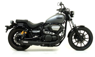 Arrow Rebel Dark Nichrom Slip-On Muffler w/Carbon End Cap w/db-Killer for Yamaha XV 950 R 14-16