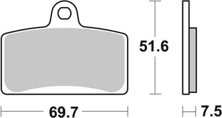 SBS FRICTION - Sinter Front Brake Pads - 821HS-