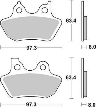 SBS Hd Sintered Brake Pads Rear - 826H.LS-