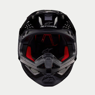 Alpinestars Supertech SM10 Flood Ece 22.06 Helmet - Black Dark Gray Matt And Gloss