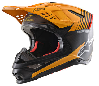 Alpinestars MX Motocross Supertech SM10 Dyno Helmet - Black Carbon/Orange Matte/Glossy