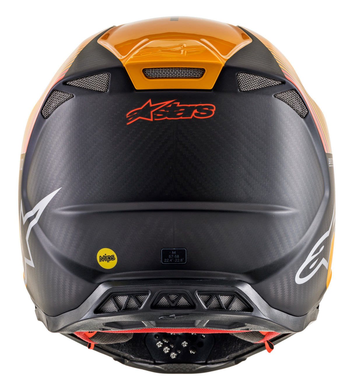 Alpinestars MX Motocross Supertech SM10 Dyno Helmet - Black Carbon/Orange Matte/Glossy
