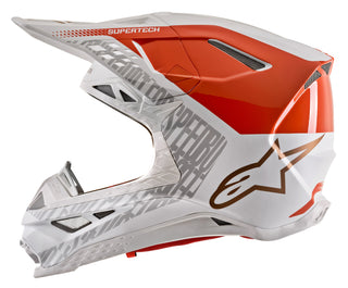 Alpinestars MX Motocross Supertech SM8 Radium Helmet - Fluro Orange White/Gold Matte/Glossy