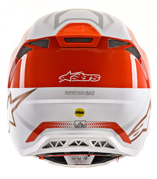 Alpinestars MX Motocross Supertech SM8 Radium Helmet - Fluro Orange White/Gold Matte/Glossy