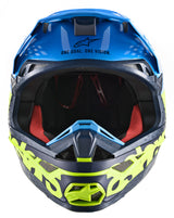 Alpinestars MX Motocross Supertech SM8 Radium Helmet - Aqua Yellow/Fluo Navy Matte/Glossy