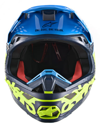 Alpinestars MX Motocross Supertech SM8 Radium Helmet - Aqua Yellow/Fluo Navy Matte/Glossy