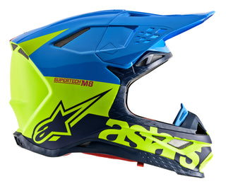 Alpinestars MX Motocross Supertech SM8 Radium Helmet - Aqua Yellow/Fluo Navy Matte/Glossy