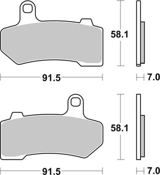 SBS Hd Sintered Brake Pads Rear - 830H.LS-