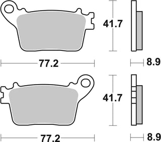 SBS FRICTION - Carbon Tech Racing Rear Brake Pads - 834RQ-