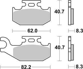 SBS Offroad Racing Brake Pads FR-RR - 836RSI-