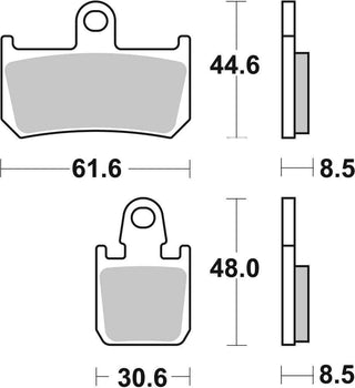 SBS Dual Carbon Racing Brake Front - 839DC-