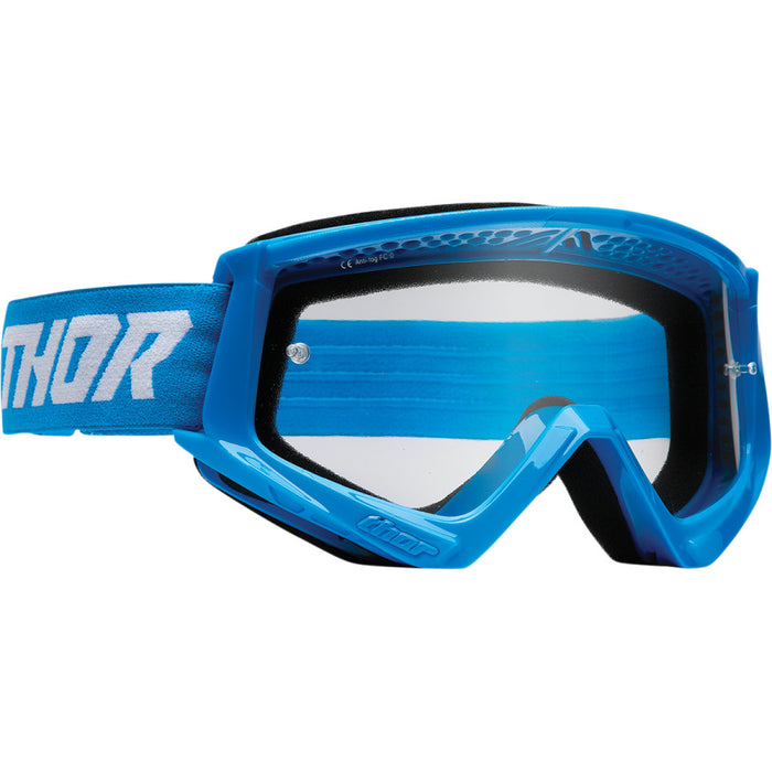 Thor Combat Racer Goggles - Blue/White
