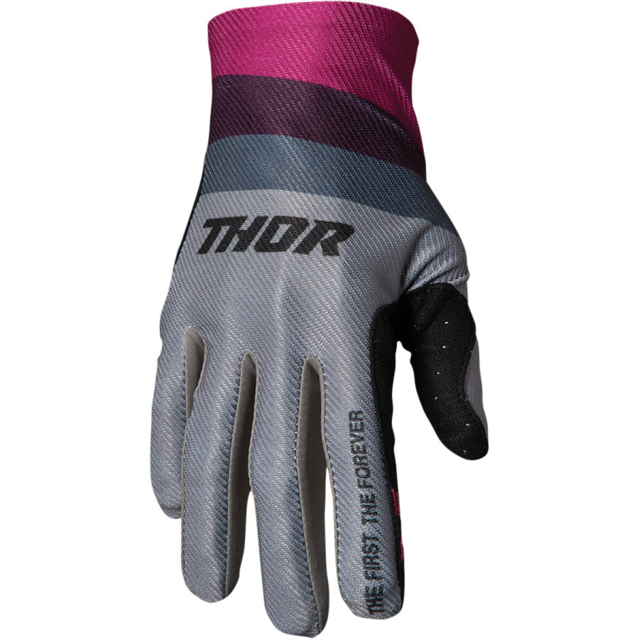 Thor MTB Assist React Gloves - Grey/Purple