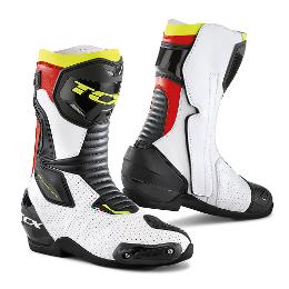 TCX SP-Master Air Racing Line Motorcycle Boots - White/Red/Black